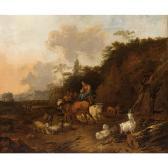 SOOLMAKER Jan Franz,A ITALIANATE LANDSCAPE WITH A SHEPHERDESS AND HER ,Sotheby's 2007-03-27