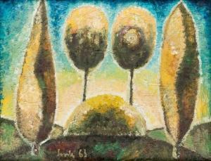 SOOSTER Ülo 1924-1970,Juniper Landscape,1963,Shapiro Auctions US 2020-07-25