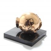 SORENSEN Jens,A polished bronze ball decorated with letters on a,Bruun Rasmussen 2012-12-17