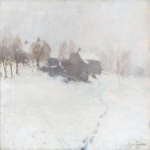 SORENSEN Jorgen 1861-1894,Winter landscape,1891,Bruun Rasmussen DK 2014-08-25