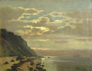 SORENSEN LUND Hans 1859-1920,A rocky coast in the moonlight,Bonhams GB 2011-05-23