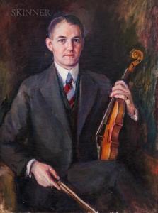 SORENSON Helen Lincoln 1870-1925,Portrait of a Gentleman with a Violin,Skinner US 2018-11-29