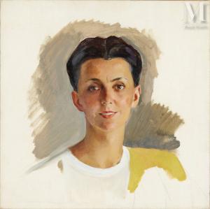 SORINE SAVELY ABRAMOVICH 1878-1953,Portrait de l'épouse de l'artiste, Anna Stepan,Millon & Associés 2022-09-28