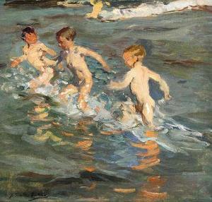 SOROLLA Y BASTIDA Joaquin 1863-1923,Children on the Beach,Sotheby's GB 2002-11-19