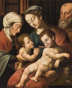 SORRI Pietro 1556-1621,Heilige Familie mit Elisabeth und dem Johannesknaben,Zeller DE 2020-09-10