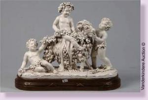 sortsmello 1800-1900,Putti jouant avec un bouc,VanDerKindere BE 2009-05-19