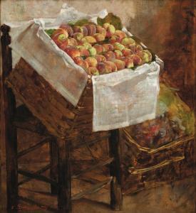 SOTTOCORNOLA Giovanni 1855-1917,Peaches in a Basket,1889,Palais Dorotheum AT 2024-04-25