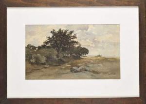 soubier,Paysage au bosquet d'arbres,1899,Osenat FR 2009-02-15