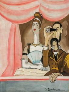 SOUDEIKINE Serge Iurevich,a portrait of a couple enjoying a production,888auctions 2020-06-04