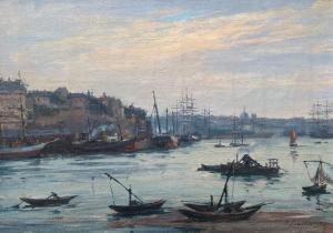 SOUILLET Georges François 1861-1947,Le port de Boulogne-sur-Mer (?),Daguerre FR 2022-06-03