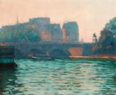 SOUILLET Georges François 1861-1947,Pont Neuf et I'Ile de la Cité,1901,Christie's GB 2000-08-17