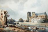 SOULES Eugene Edouard 1811-1876,Notre Dame de Paris et les quais,Millon & Associés FR 2014-12-17
