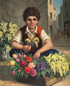 SOUNGOUROFF Antonin Ivanovitch 1894-1976,Flower Seller,MacDougall's GB 2021-10-06