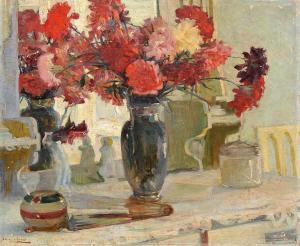 SOUSA LOPES Adriano 1879-1944,A Still-Life - Vase with flowers,Cabral Moncada PT 2019-09-23