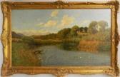 SOUTHAM J.M,River scene with man in a rowing boat and woodland beyond,Rosebery's GB 2012-12-18