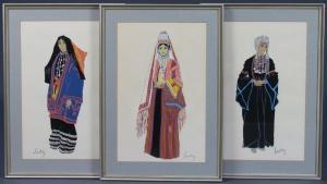 SOUTHBY Susan 1900-1900,studies of ladies in tribal dress,Denhams GB 2021-11-17