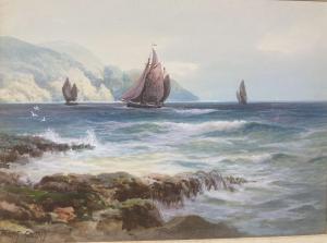SOUTHEY Rubens A.J.N 1881-1933,Fishing boats along the coast,Gorringes GB 2021-05-24
