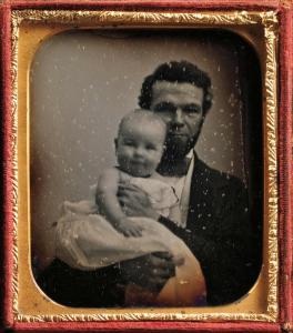 SOUTHWORTH SCHOOL (XIX) 1843-1863,A Man Holding an Infant,Skinner US 2014-05-16