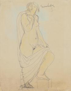 Souverbie Jean 1891-1981,DRAPED FEMALE NUDE,Sotheby's GB 2013-03-13