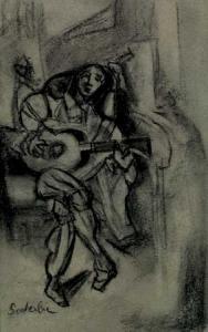 Souverbie Jean 1891-1981,LE GUITARISTE,Tajan FR 2008-04-09