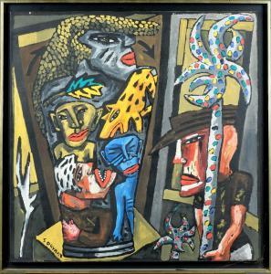 SOUVRAZ Jean Paul 1948,L'Arbre en couleur,1990,Galerie Moderne BE 2019-05-28