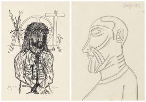 Souza Francis Newton 1924-2002,Untitled (Christ; Profile of a Man),1954,Christie's GB 2018-03-21