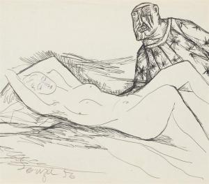 Souza Francis Newton 1924-2002,Untitled (Nude lying down),1956,Christie's GB 2008-09-16