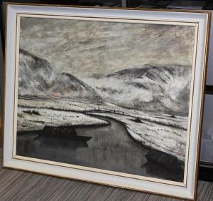 Souza Pascal,Winter Pyrenees, river landscape,Bonhams GB 2011-01-19