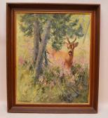 SOVANKA Karol 1883-1961,Deer in Landscape,Hood Bill & Sons US 2015-11-03
