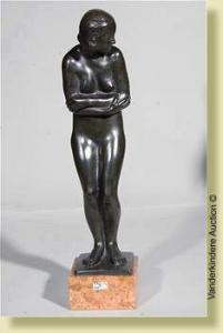 SOVARY Janos 1895-1966,Lafrileuse en bronze à patine brune. Signé Sovary.,VanDerKindere 2008-02-19