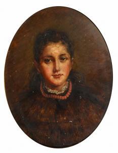 SOWERBY J.W,Portrait of a young girl wearing coral necklace,Mallams GB 2013-10-02