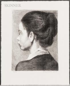 SOYER Raphael 1899-1987,Portrait of a Young Girl (Profile),1972,Skinner US 2019-04-18