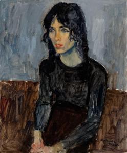 SOYER Raphael 1899-1987,Portrait of a Young Woman with a Blue Background,William Doyle US 2024-04-24