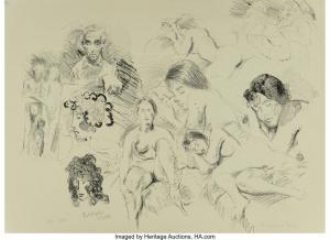 SOYER Raphael 1899-1987,Studies with Self-Portrait,Heritage US 2024-04-11