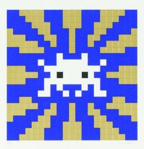 SPACE INVADER 1969,Sunset (Gold and blue),2018,Digard FR 2019-04-08