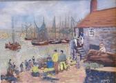 SPACEY C,Harbour with fishermen,David Lay GB 2013-01-24