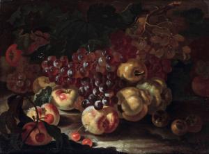 SPADINO Giovanni Paolo Castelli 1659-1730,Natura morta con uva, mele e ciliegie,Cambi IT 2022-12-14