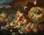 SPADINO Giovanni Paolo Castelli 1659-1730,Peaches, apples, plums and cherries by a,Palais Dorotheum 2020-06-09