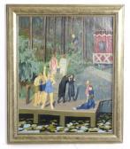 SPALDING Ann,A bathing scene with jetty / landing stage, a lesb,Claydon Auctioneers 2022-12-30
