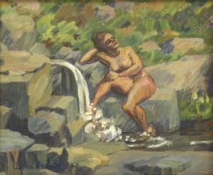 SPALDING Ann 1911-2013,Nude by a waterfall,1958,Sworders GB 2020-12-08