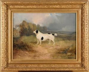 SPALDING Charles Bilger,A \`LANDSEER\` DOG (NEWFOUNDLAND TYPE) IN A FIELD,Lawrences 2023-01-18