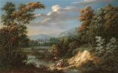 SPALTHOFF Johann Philipp 1700-1722,A wide landscape with travellers,1720,Palais Dorotheum 2012-04-18