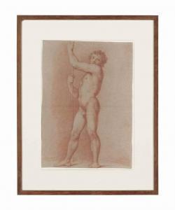 SPANISH SCHOOL,A standing male nude with a staff,Christie's GB 2015-09-23