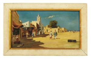 SPANISH SCHOOL,North African village scenes with figures,Christie's GB 2011-07-20