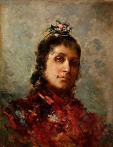 SPANISH SCHOOL,Ritratto femminile,19th-20th century,Cambi IT 2024-02-29