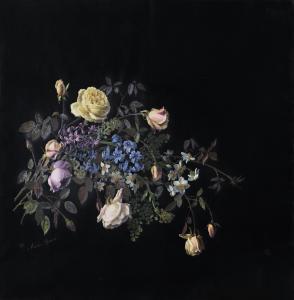 SPANO Maria 1842,“Pezzo di raso con fiori dipinti ad,1891,Minerva Auctions IT 2017-11-28
