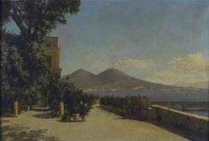 SPANO Maria,Vista del Golfo di Napoli da un giardino,1871,Galleria Pananti Casa d'Aste 2013-02-16