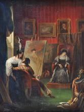 SPANO' Raffaele 1817-1863,Nello studio del pittore,Vincent Casa d'Aste IT 2020-12-14