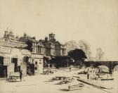 SPARKS Nathaniel,'Richmond' Riverside scene busy with figures, rowi,1922,Capes Dunn 2025-09-01