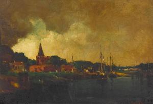 SPARKS William 1862-1937,Coastal Harbor,Bonhams GB 2023-02-07